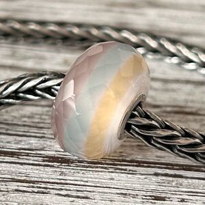 TROLLBEADS Blush Waterstone Facet Bead LAA 925S NEW! Orange Pink Lavender
